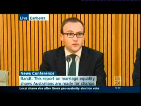 Adam Bandt press conference with Graham Perrett on marriage equality