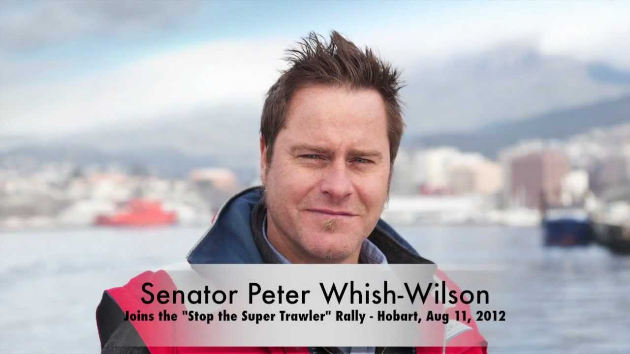 Senator Peter Whish-Wilson joins the "Stop the Super trawler" rally