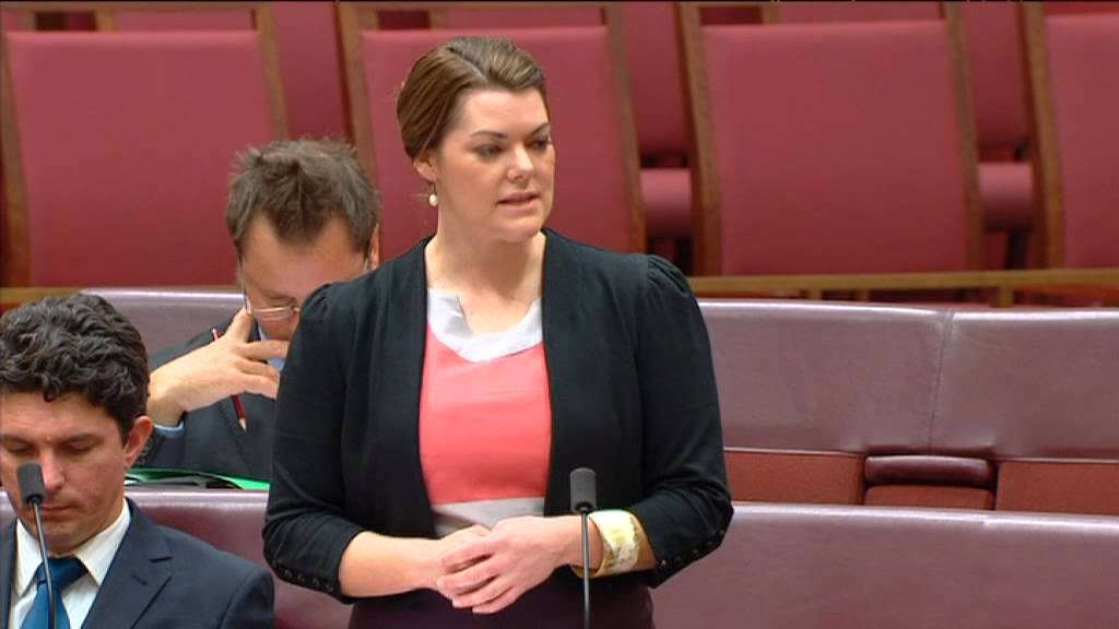 Senator Sarah Hanson-Young speaking on the marriage equality bill before the senate. Sept 17th 2012