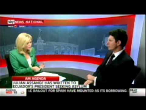 Senator Scott Ludlam on Sky - Assange seeking aylum with Ecuador