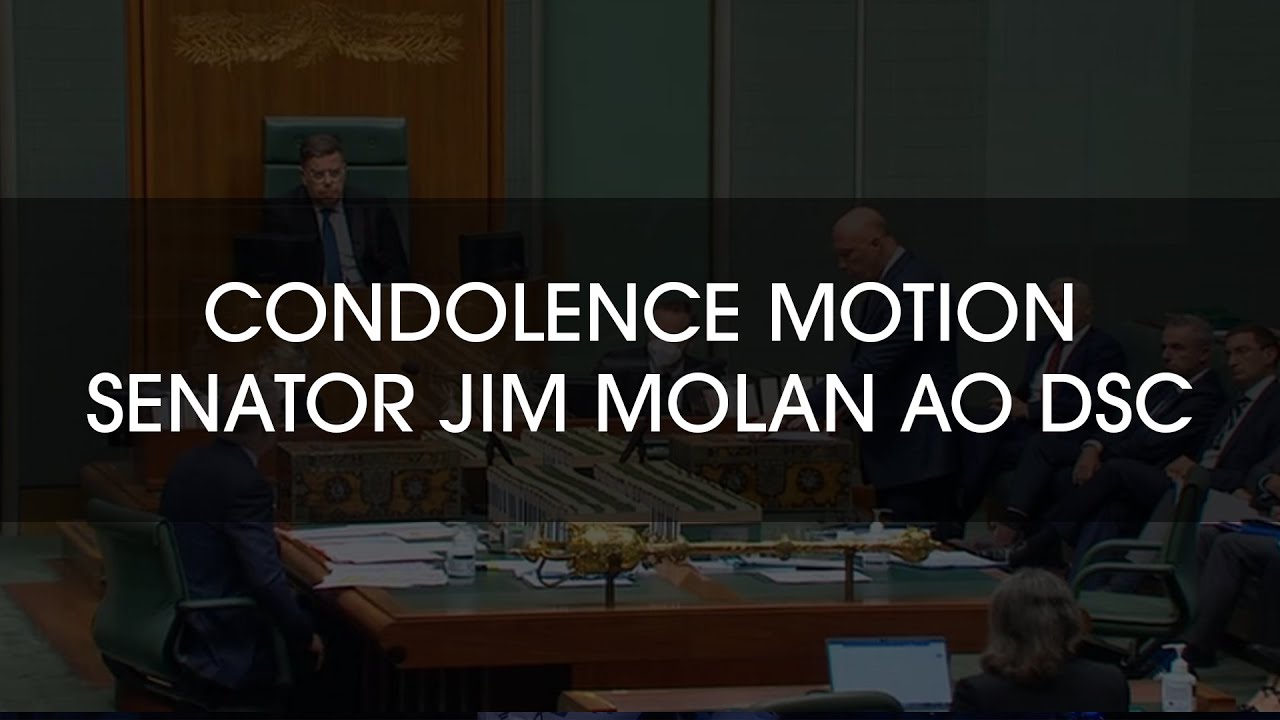Condolence Motion - Senator Jim Molan AO DSC