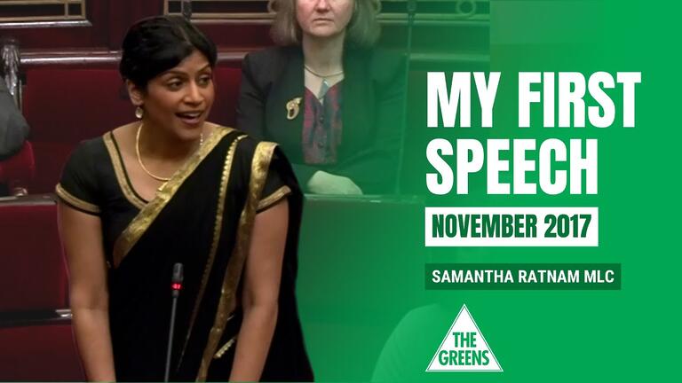 VIDEO: Victorian Greens: Samantha Ratnam’s First Speech in Parliament
