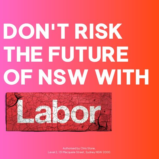 This is not the time to risk Labor being in charge of our state's...