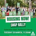 A snap community rally is being held on Parliament House Lawns at...