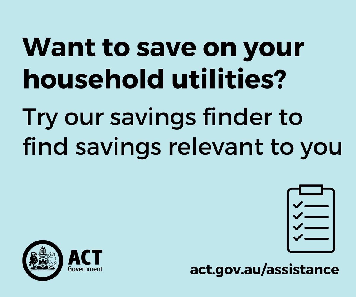 Andrew Barr MLA: Looking to save money on your household utilities?  ACT Service Access…
