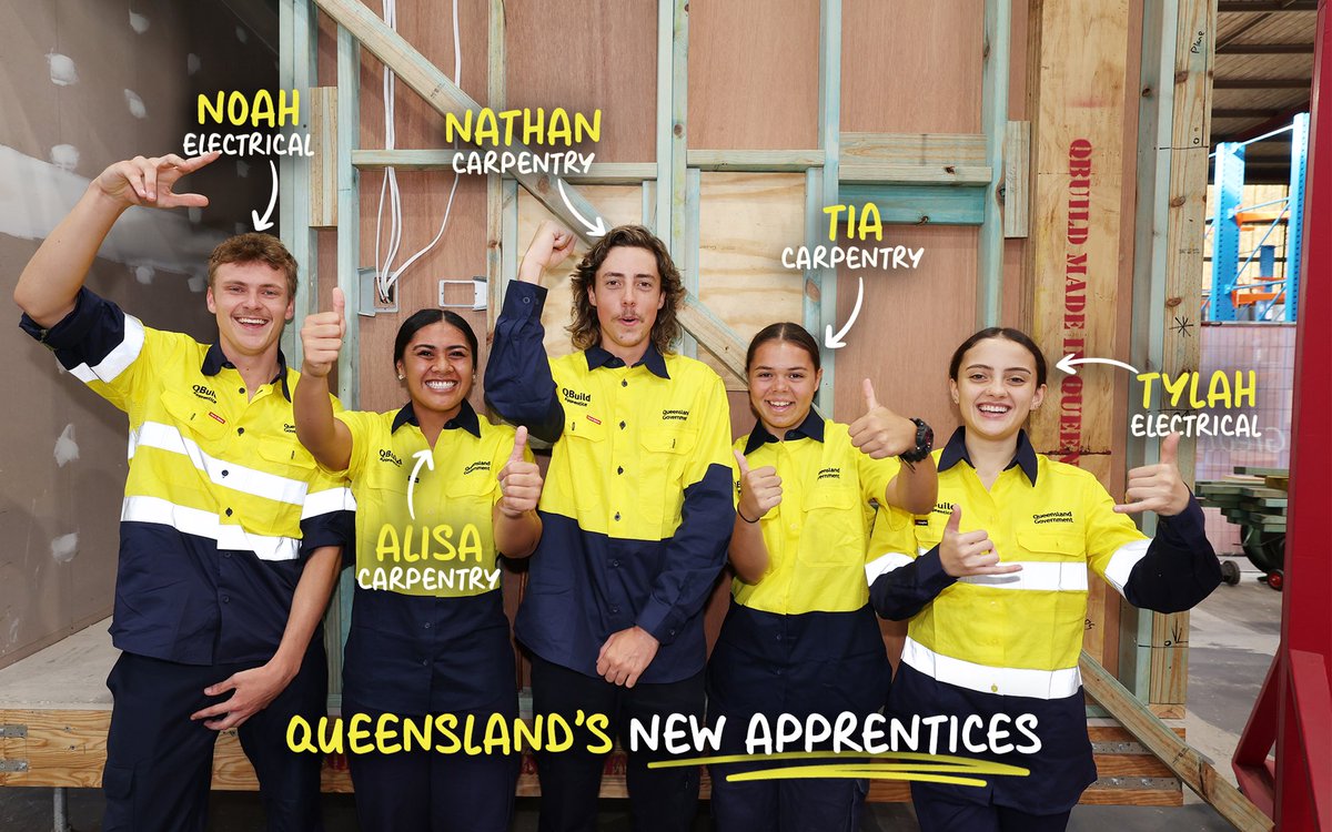 Annastacia Palaszczuk: It’s their first day on the tools building prefabricated homes fo…