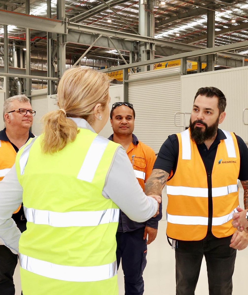 Annastacia Palaszczuk: Paul Warren came and said hello during my visit to Rheinmetall De…