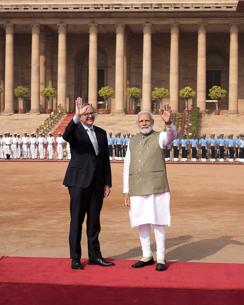 A beautiful ceremonial welcome at Rashtrapati Bhavan in New Delhi...