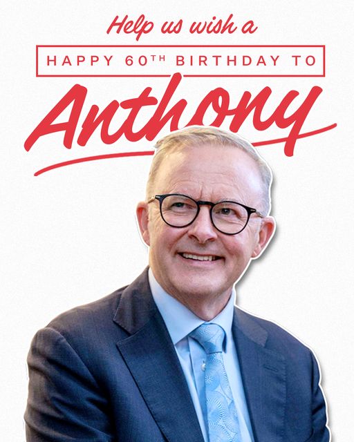 TOMORROW is the PM's 60th birthday! If you'd like to send him a b...