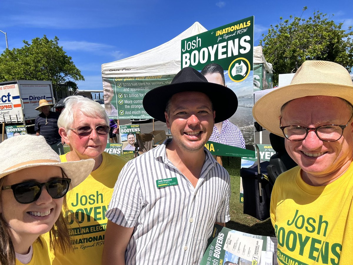 Ben Franklin: Another hot day on pre poll with Josh Booyens for Ballina and his…