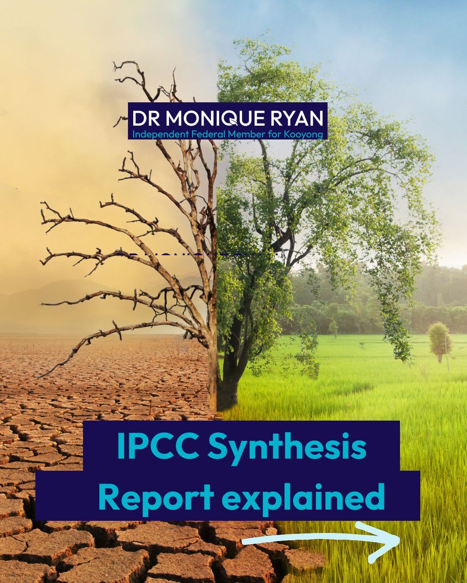 Dr Monique Ryan MP: Today’s IPCC Synthesis Report confirmed that climate change is pu…