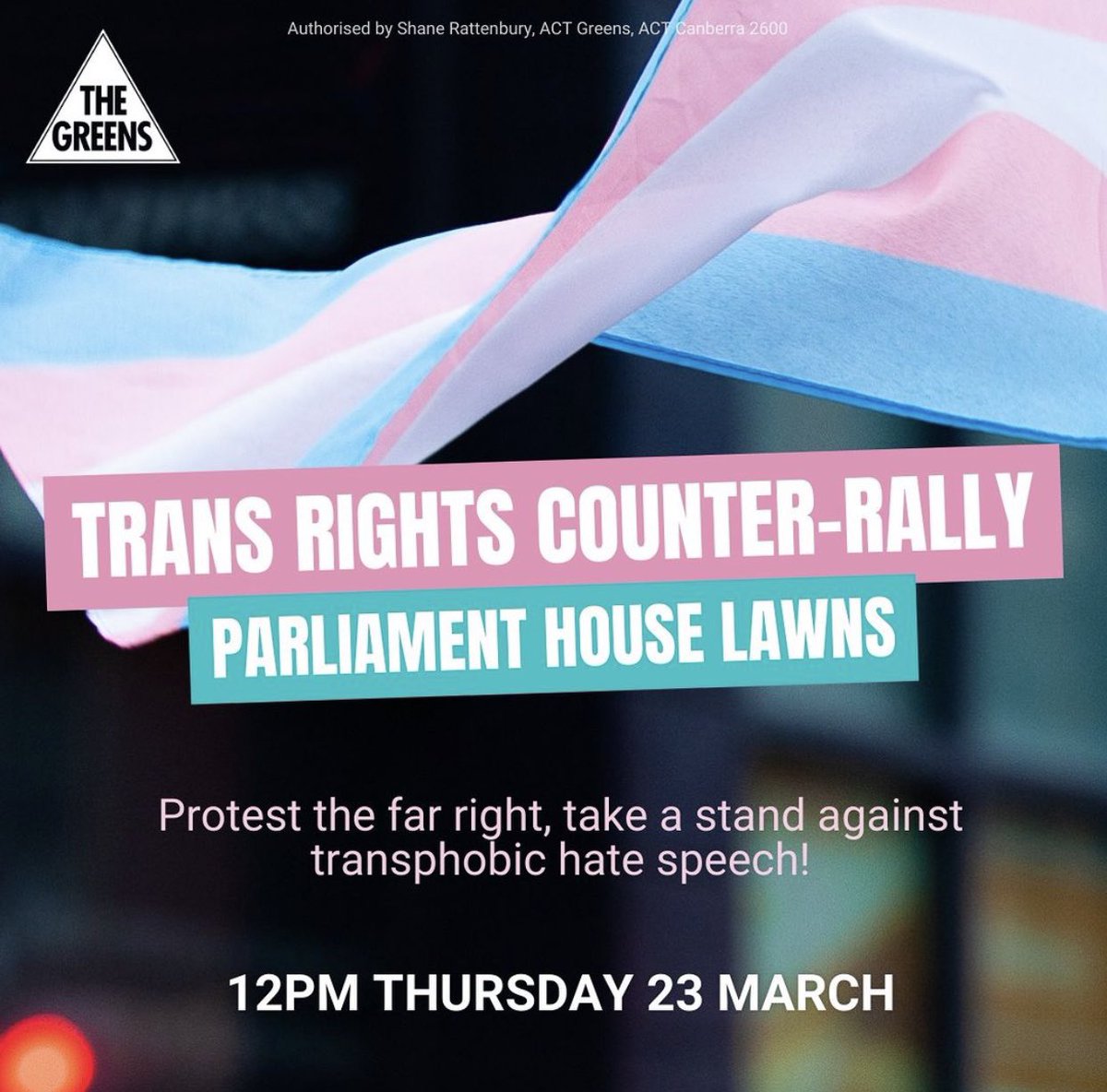 Johnathan Davis MLA (He/Him): Canberra rejects transphobia. 
Canberra rejects hate speech. 
Can…