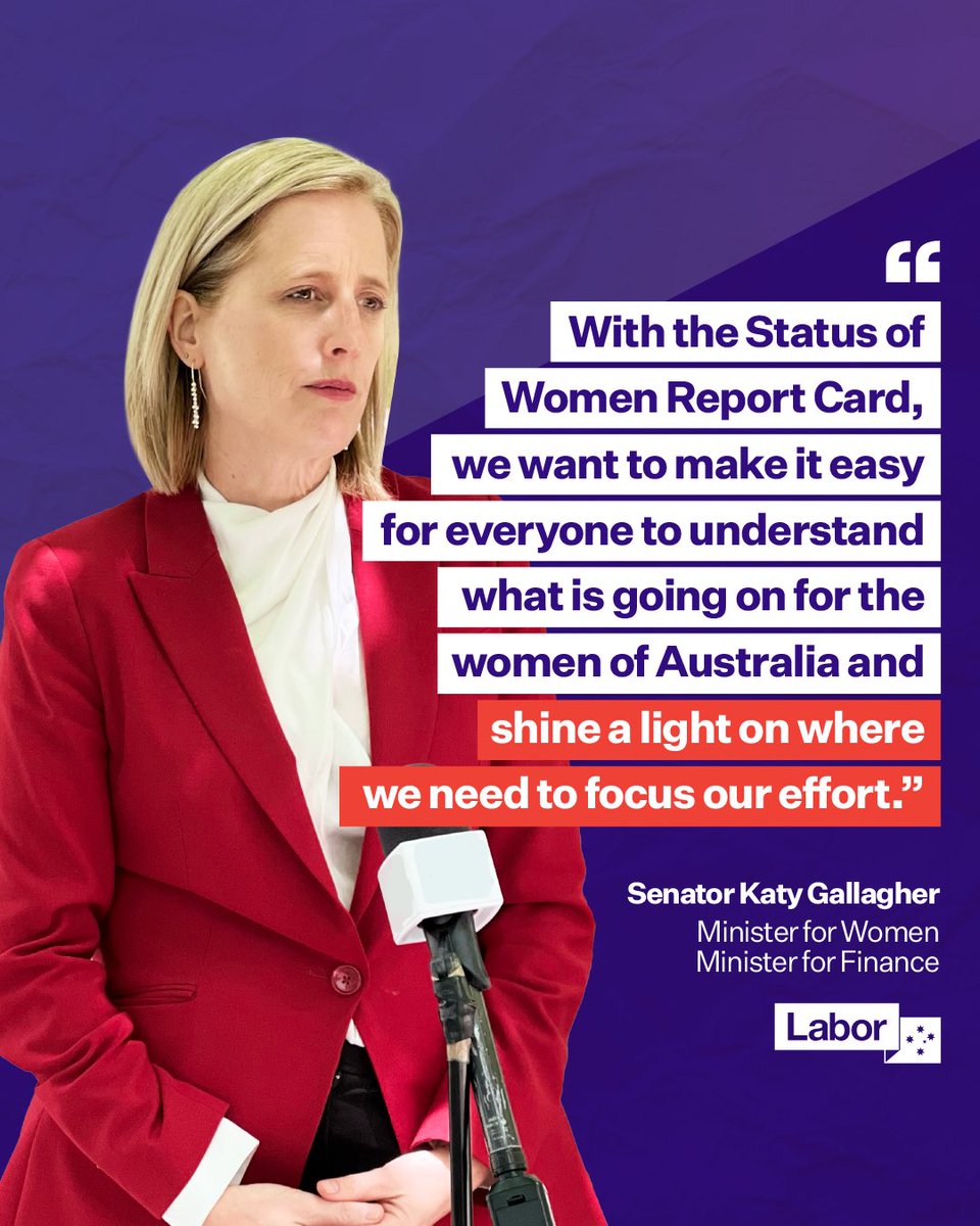 Katy Gallagher: ICYMI: The Albanese Government released Australia’s first Status …