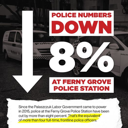 The Palaszczuk Labor Government is soft on crime. Fewer police of...