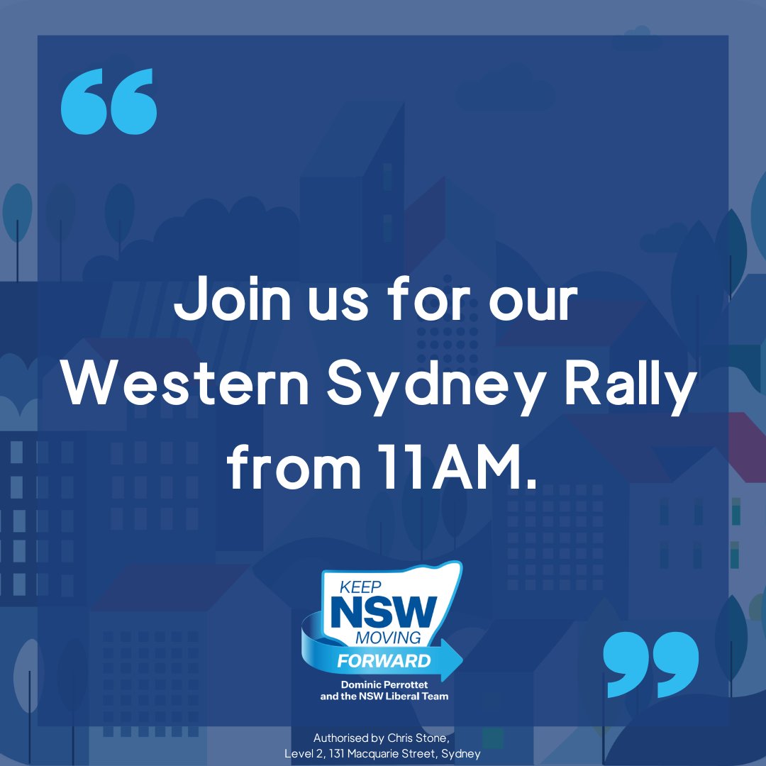 Join us online, live from Penrith, for our Western Sydney Rally t...