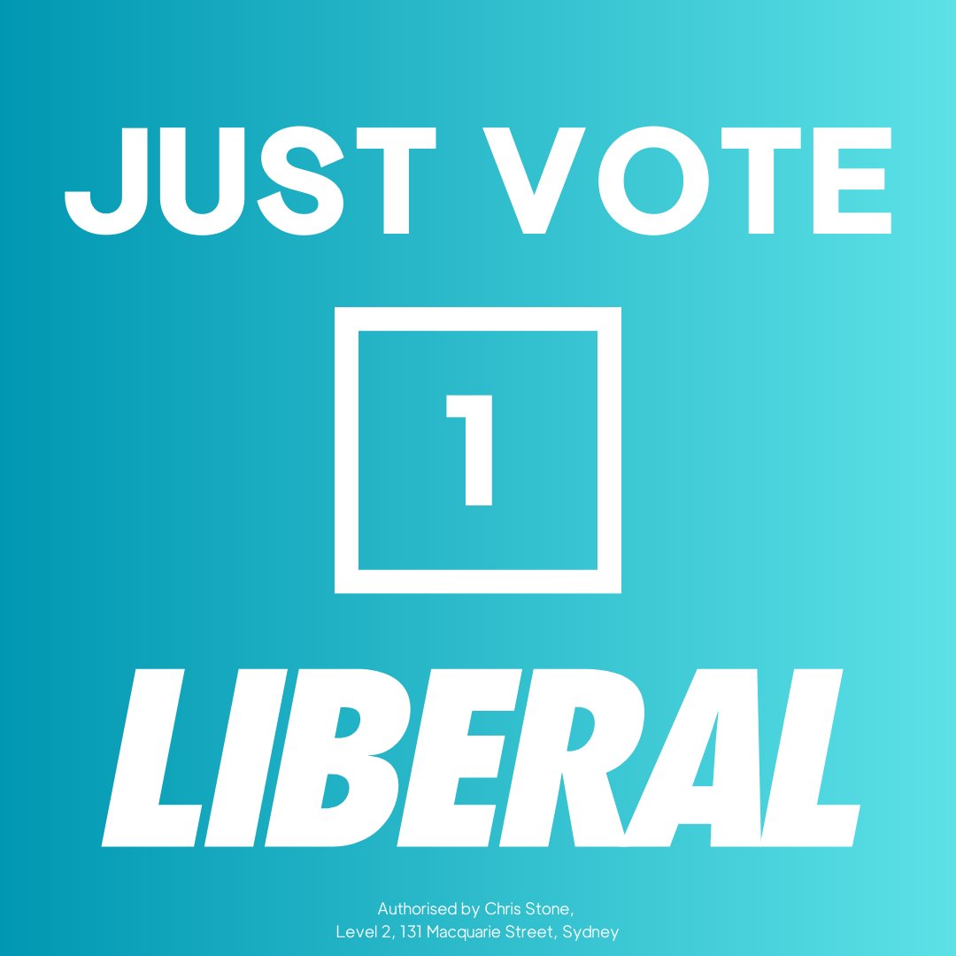 This Saturday, just #Vote1Liberal 
#NSWPol #NSWVotes ...