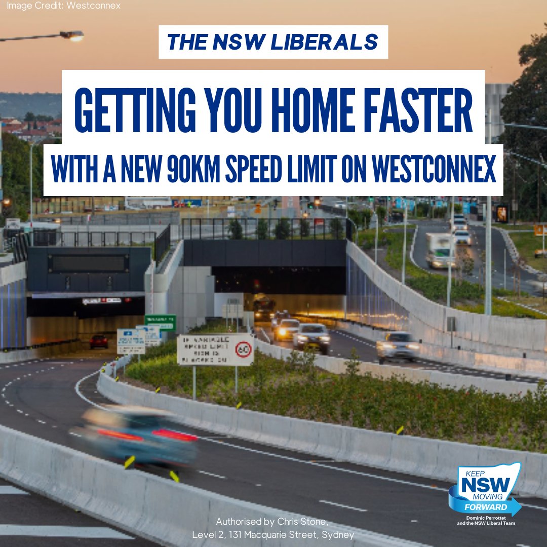 We’re lifting the speed limit on WestConnex to 90km, getting you ...