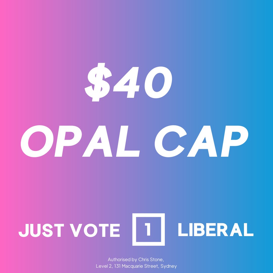 Liberal Party NSW: We’re reducing with the cost of living with our new $40 weekly op…