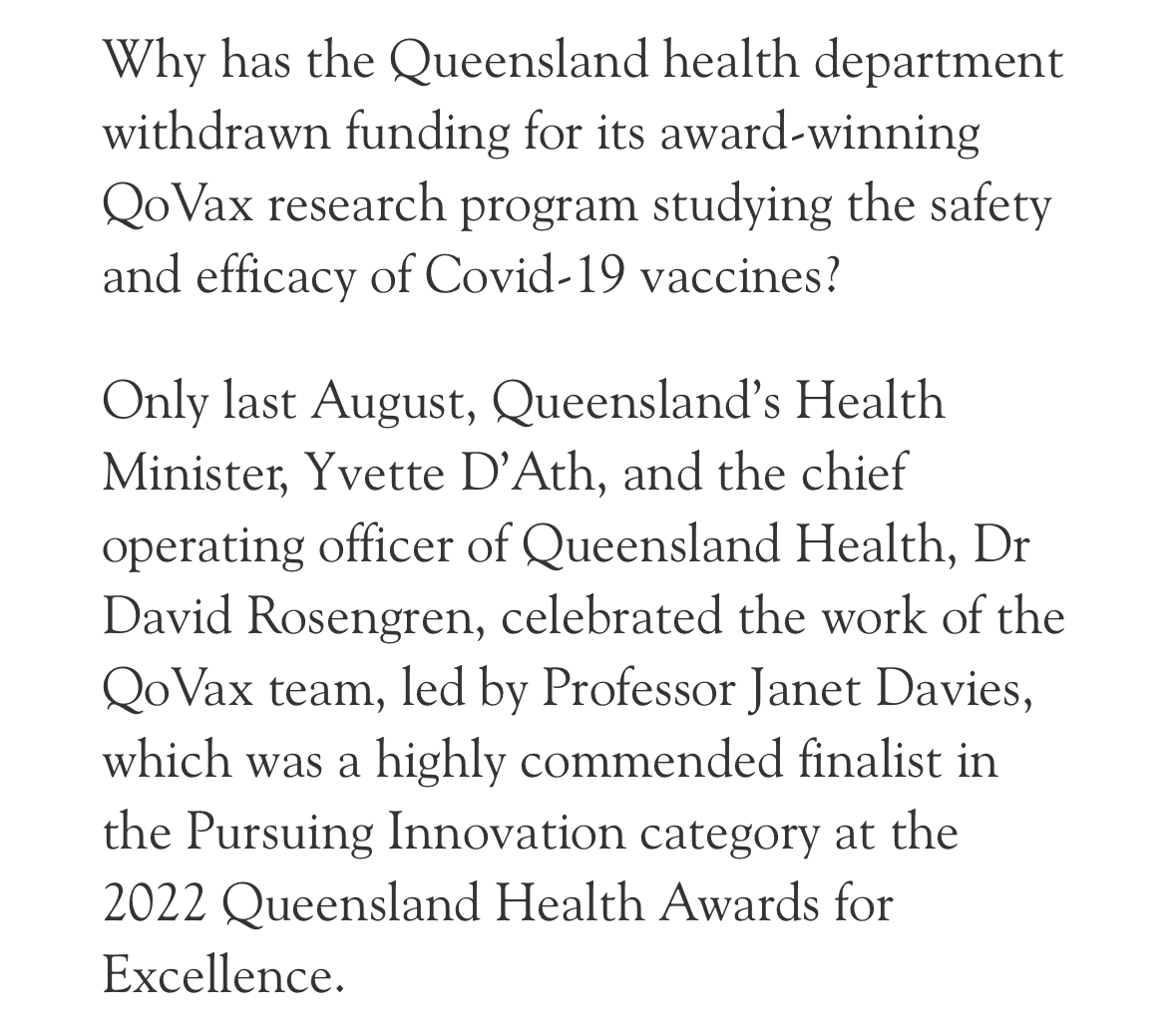 QLD Labor govt axing world leading study  Uncovering powerful dat...