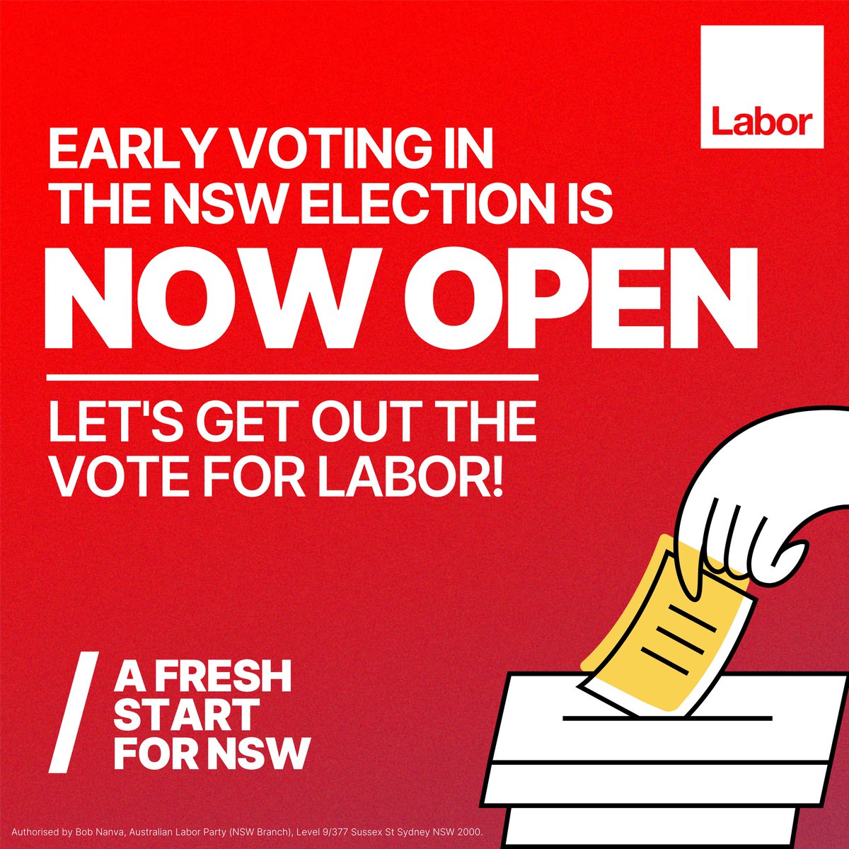 IT'S TIME TO VOTE LABOR  Find out how to vote for your local Labo...