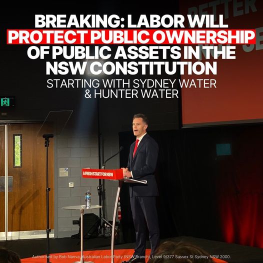 NSW Labor: Only Labor will end the Liberal love affair with privatisation, a…