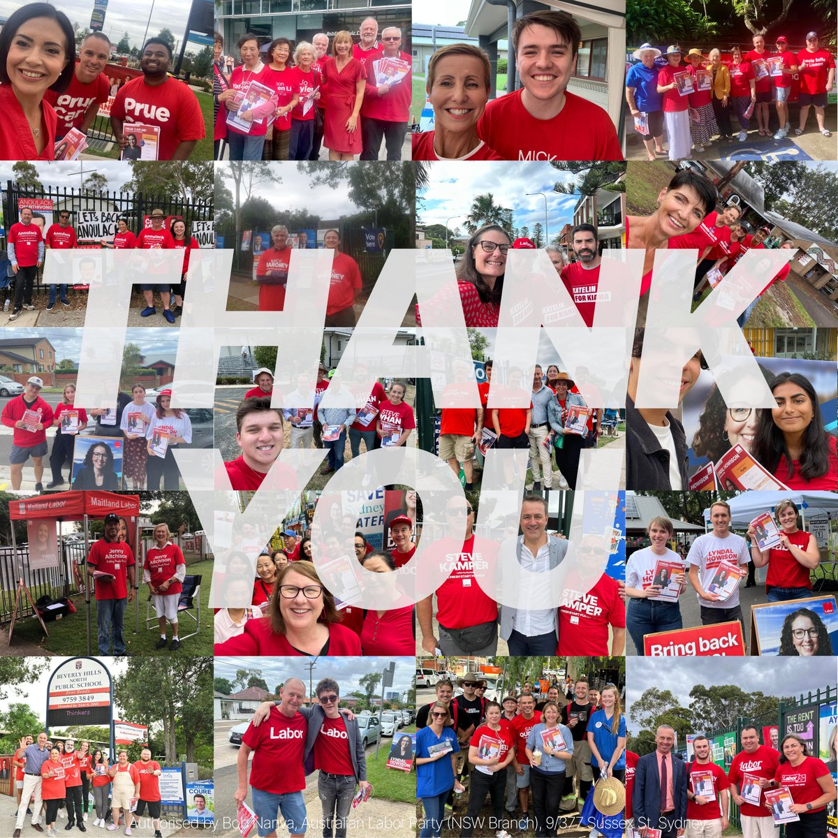 NSW Labor: The polls have now closed.  To every volunteer that has knocked o…