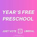 A full year of free preschool....