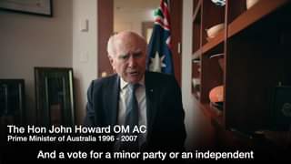 An important message from former Prime Minister John Howard ahead...