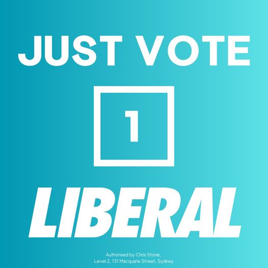 NSW Liberal Party: This Saturday, #JustVote1 Liberal to #KeepNSWMovingForward…