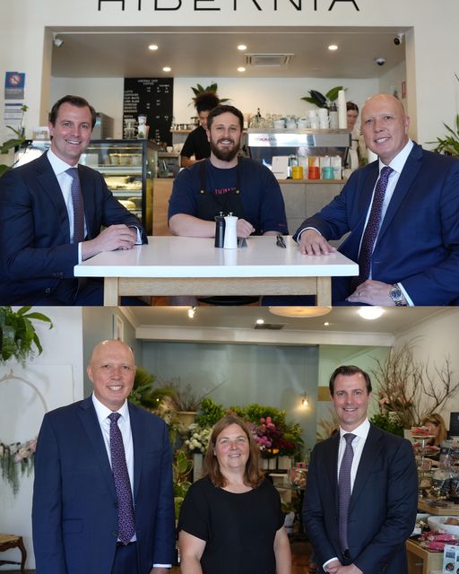 Peter Dutton: Listening to small businesses in Magill and Norwood with James St…
