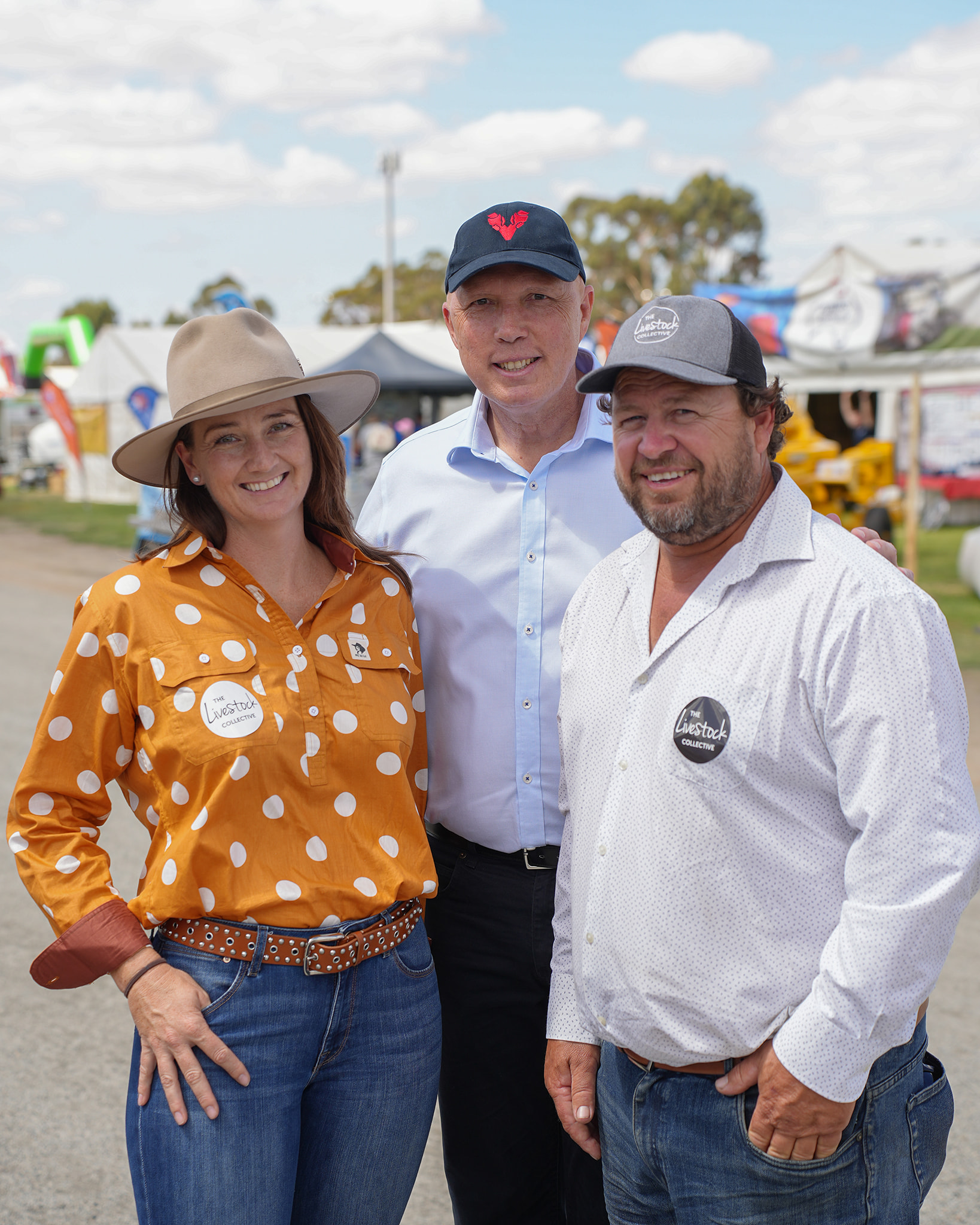 Meeting with the farmers, shearers, vets, producers and livestock...