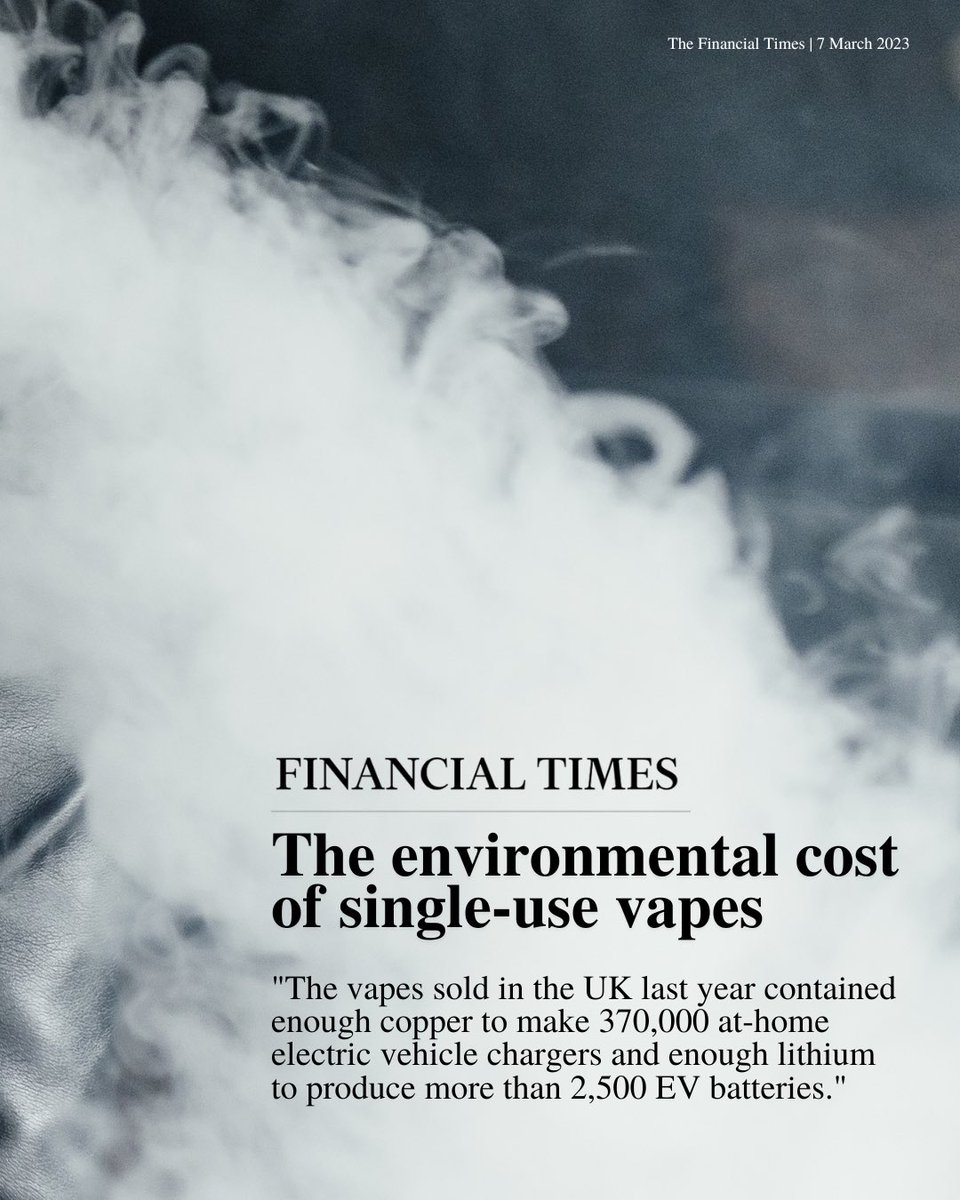 Vaping - bad for your health, bad for the environment. ...