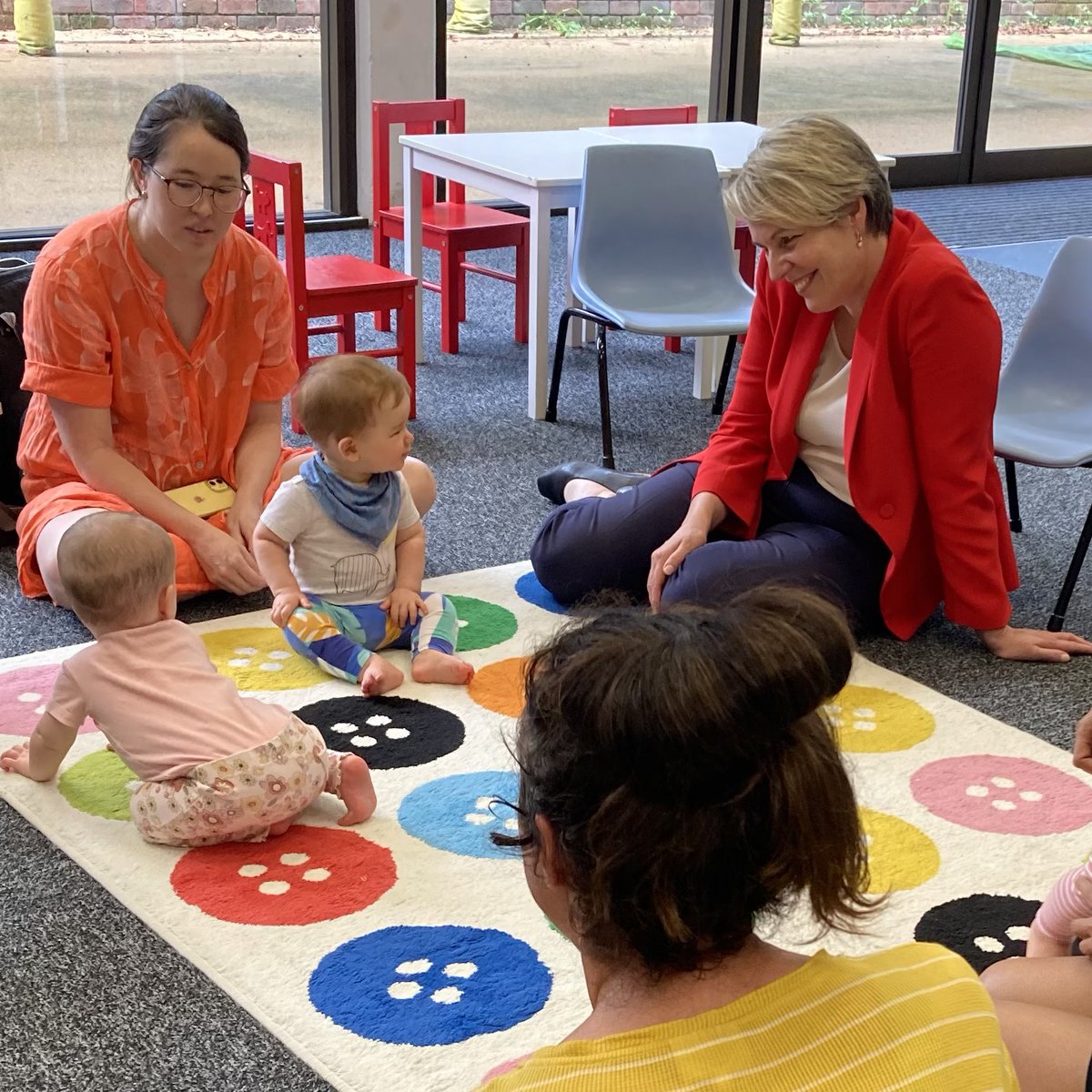 Tanya Plibersek: When you are meant to meet the new CEO, but there’s the cutest mu…
