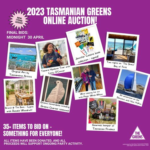 The 2023 Tas Greens online auction now has 38 items...have you ch...