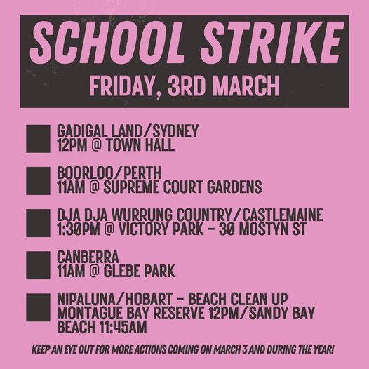 We're with you, School Strike for Climate (SS4C)  STRIKE THIS FRI...