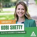 Congratulations to Kobi Shetty, the new NSW Greens MP for Balmain...