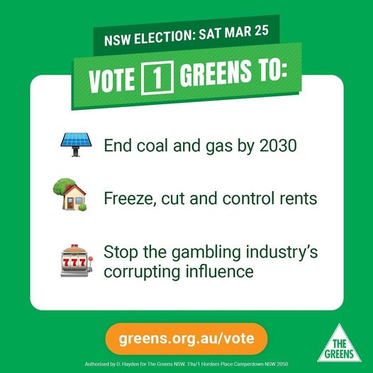 This Saturday, people across NSW have the chance to vote Greens t...