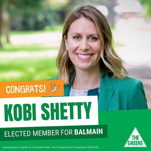 Breaking: Kobi Shetty - Greens candidate for Balmain has made Gre...