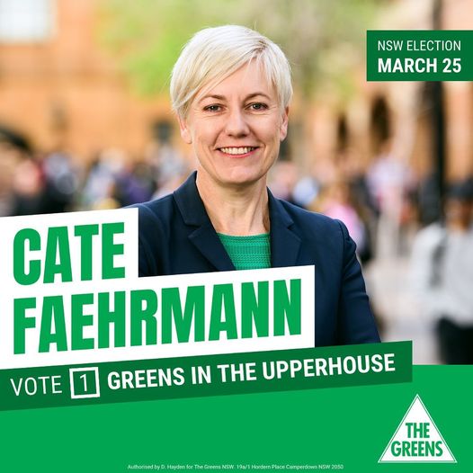 Cate Faehrmann is our Lead NSW Upper House Candidate, and one of ...