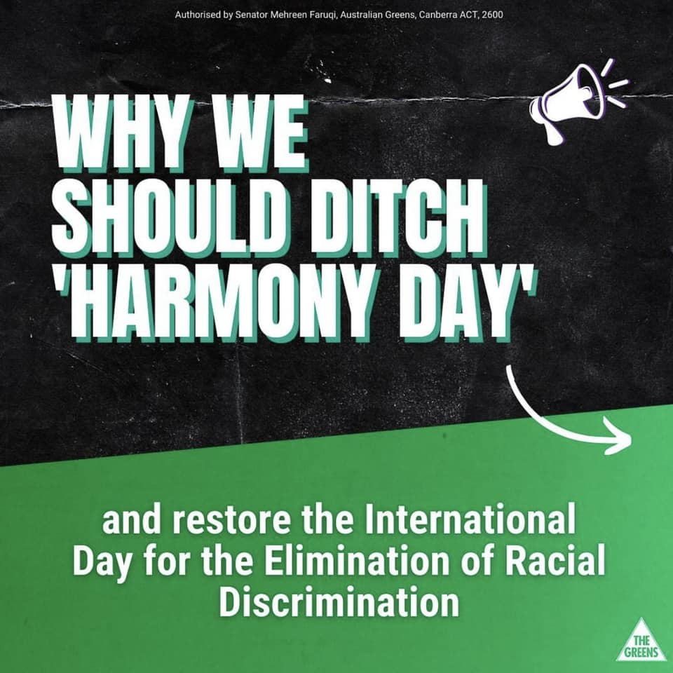 The Greens NSW: Harmony Day is whitewashing!…