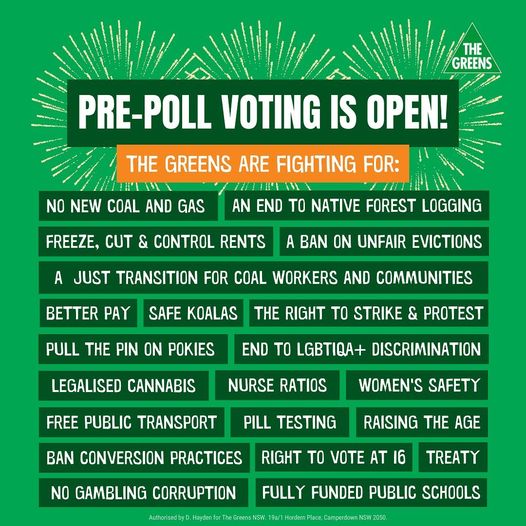 We have a real chance to kick the Liberals out, put the Greens in...