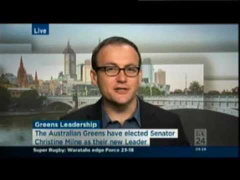 Adam on News24 -  new Deputy Leader of the Australian Greens