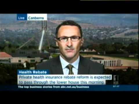 Private health insurance rebate and Denticare - Richard Di Natale on ABC News Breakfast