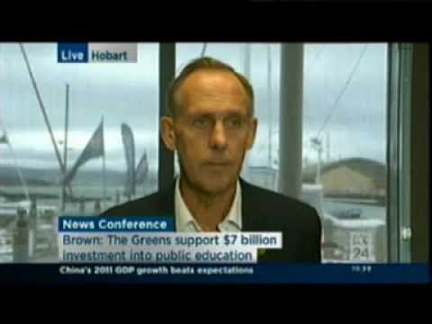 Senator Bob Brown Press Conference - January 18 2012