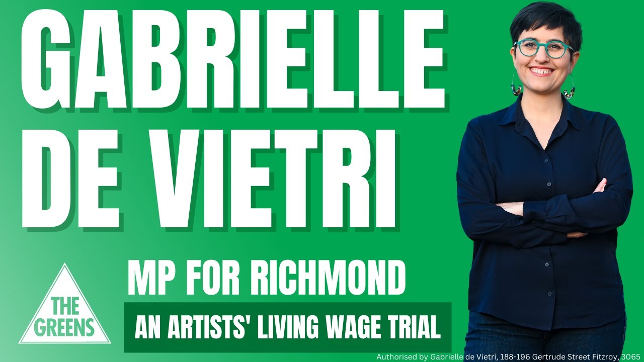 VIDEO: Victorian Greens: Gabrielle de Vietri MP: Artists’ Living Wage Trial