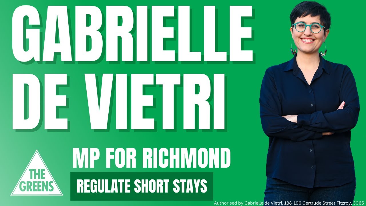 VIDEO: Victorian Greens: Gabrielle de Vietri MP: Will the Government regulate the short stays industry?