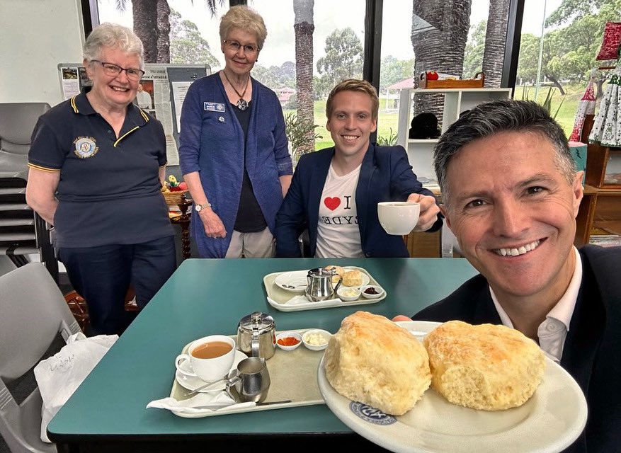 Victor Dominello MP: I am literally skipping lunch and going straight to tea and scone…