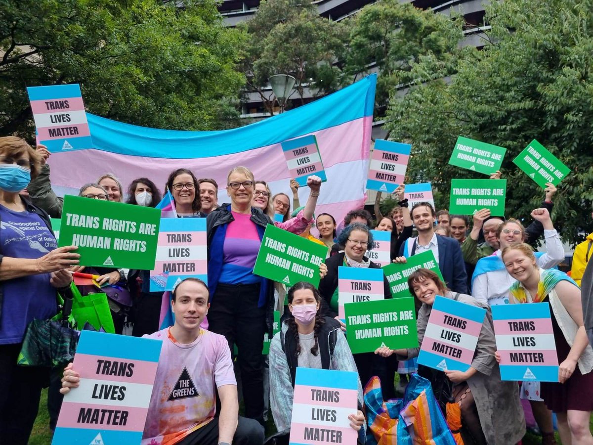 Victorian Greens: What a huge turnout for Transgender Day of Visibility today in Na…