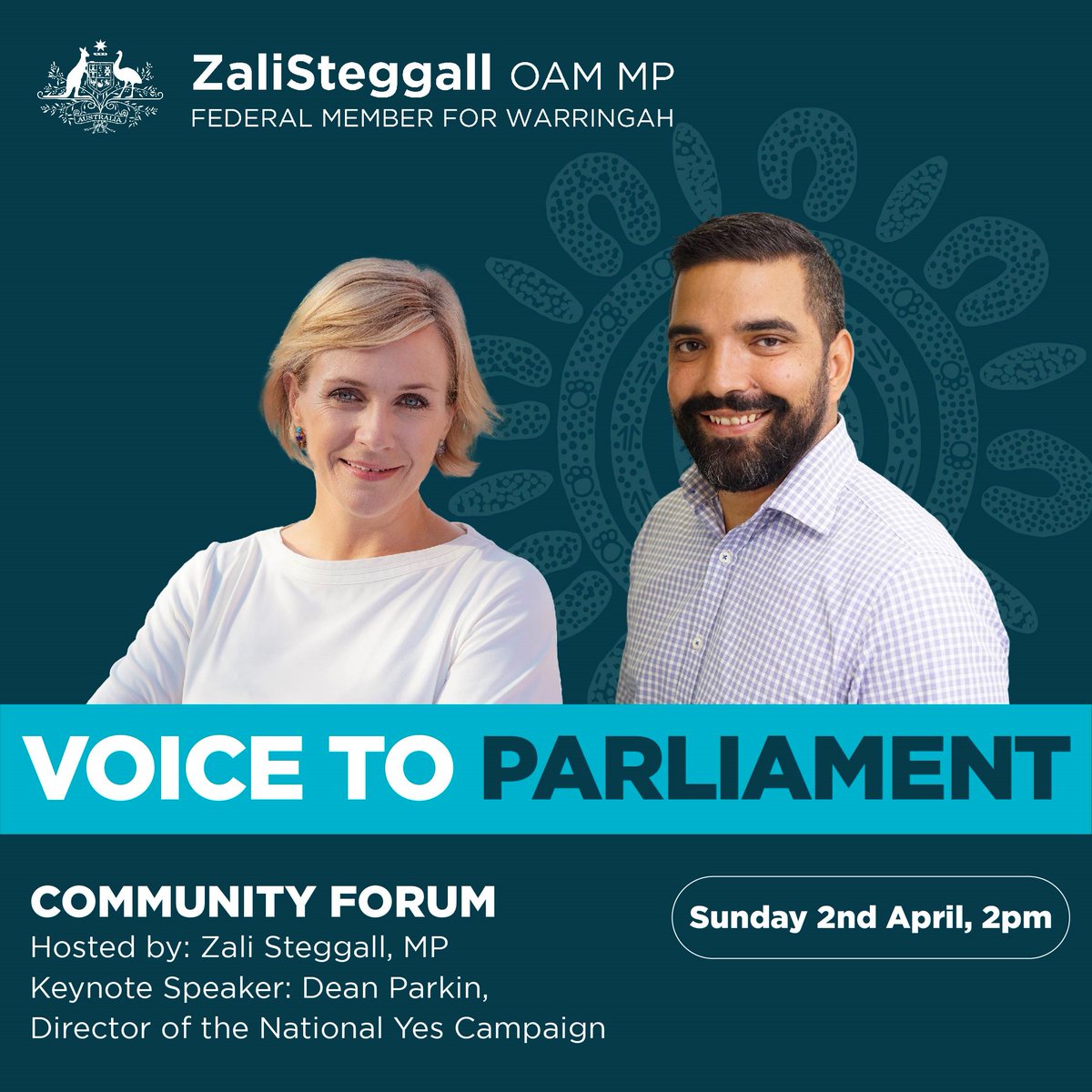 🌏 Zali Steggall MP: Join me to learn more about the proposed Aboriginal & Torres Stra…