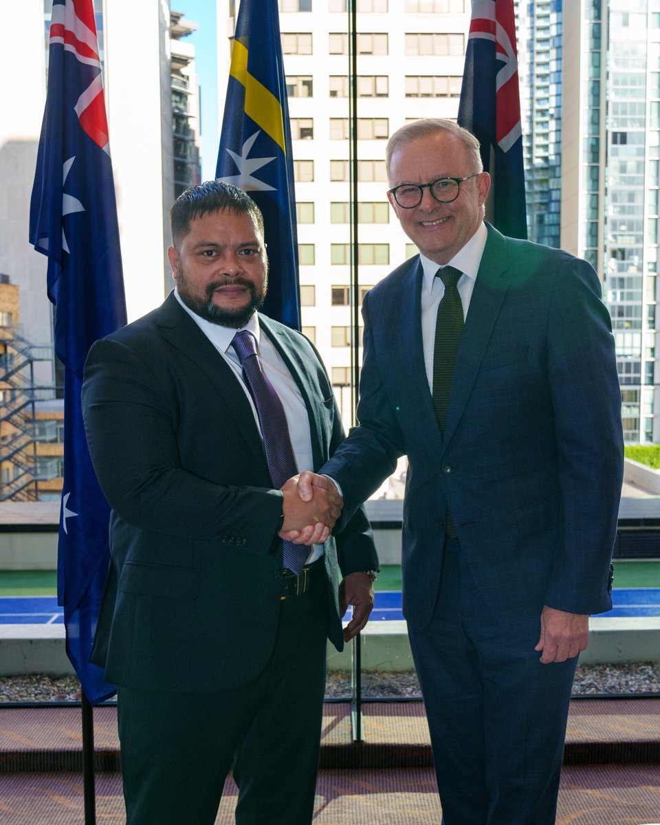 Anthony Albanese: Great to meet Russ Kun, President of Nauru, today to discuss how …